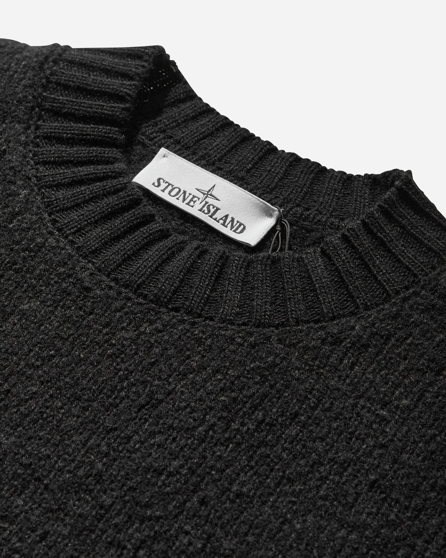Stone Island Fancy Yarn Crewneck Sweater Black Knitwears Sweaters K2S15-5100056-S00N2 V0029