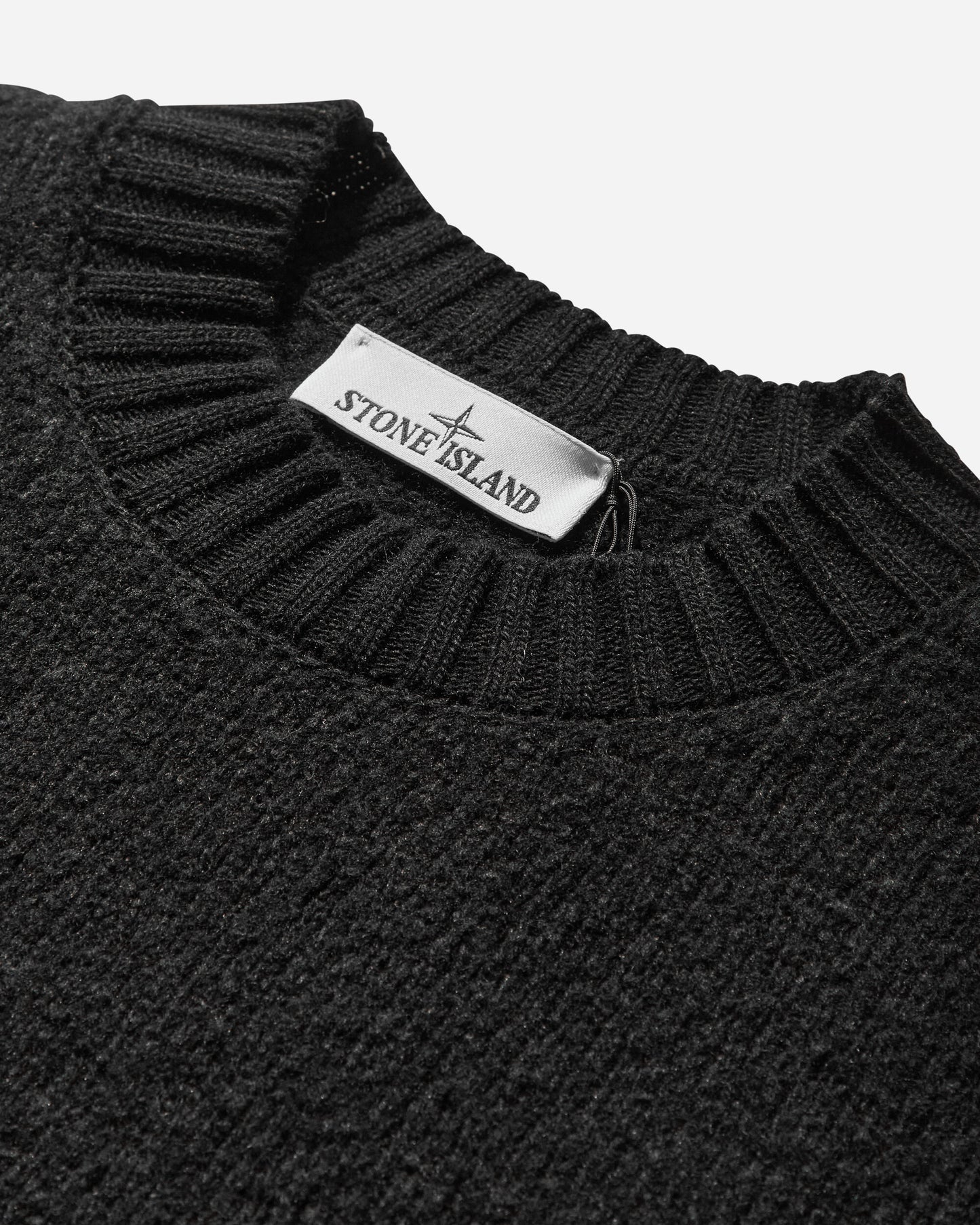 Stone Island Fancy Yarn Crewneck Sweater Black Knitwears Sweaters K2S15-5100056-S00N2 V0029