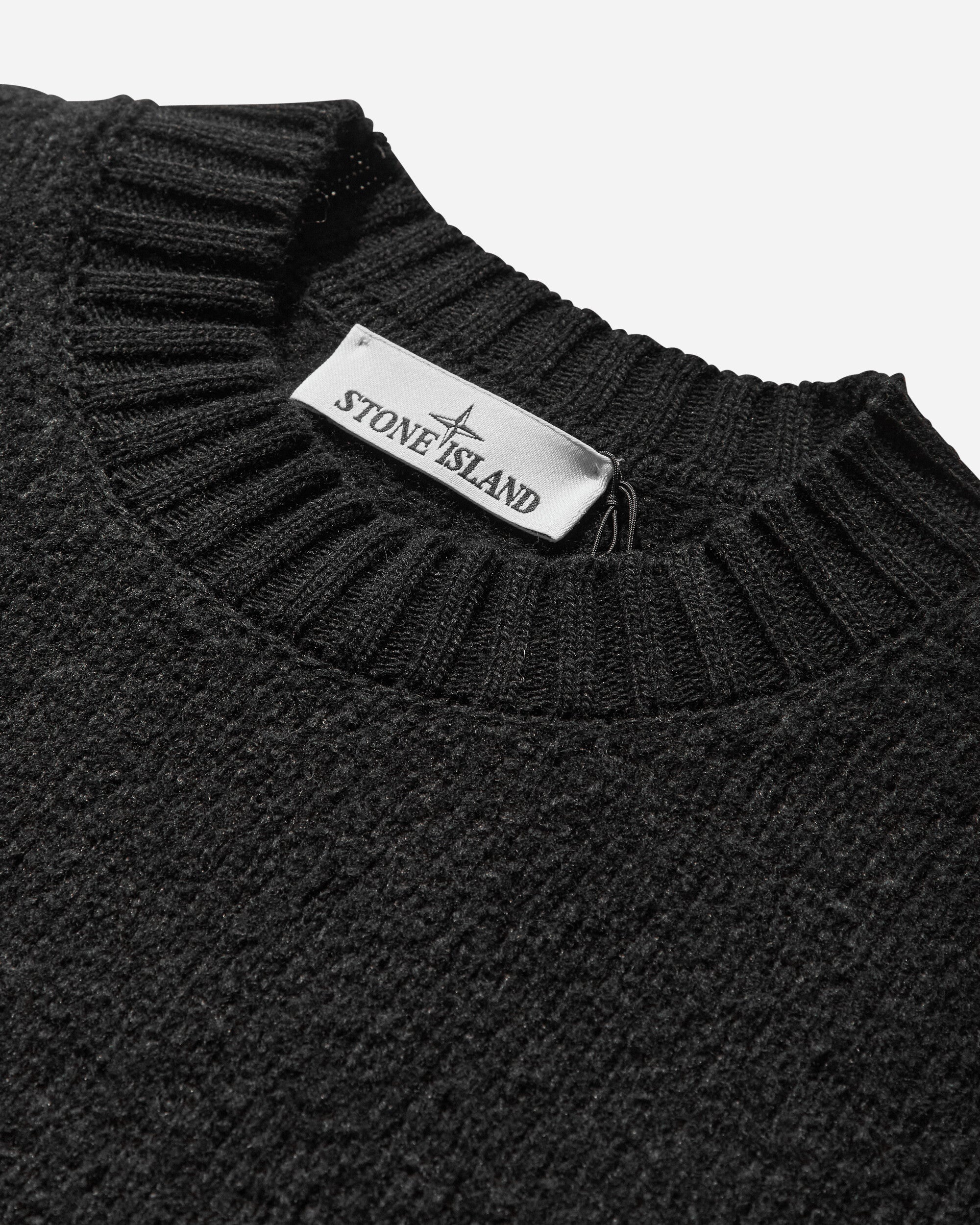 Stone Island Fancy Yarn Crewneck Sweater Black Knitwears Sweaters K2S15-5100056-S00N2 V0029