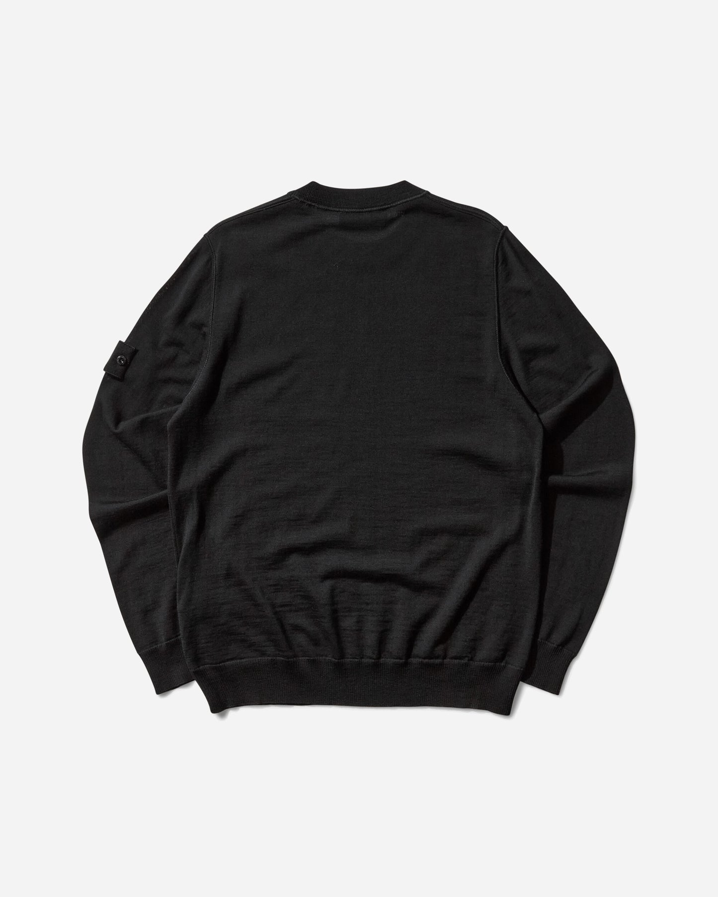 Stone Island Pure Light Wool Ghost Crewneck Sweater Black Knitwears Sweaters K2S15-5100074-S00FC V0029