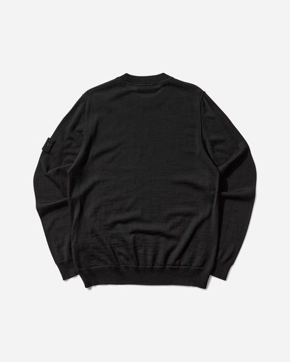 Stone Island Pure Light Wool Ghost Crewneck Sweater Black Knitwears Sweaters K2S15-5100074-S00FC V0029