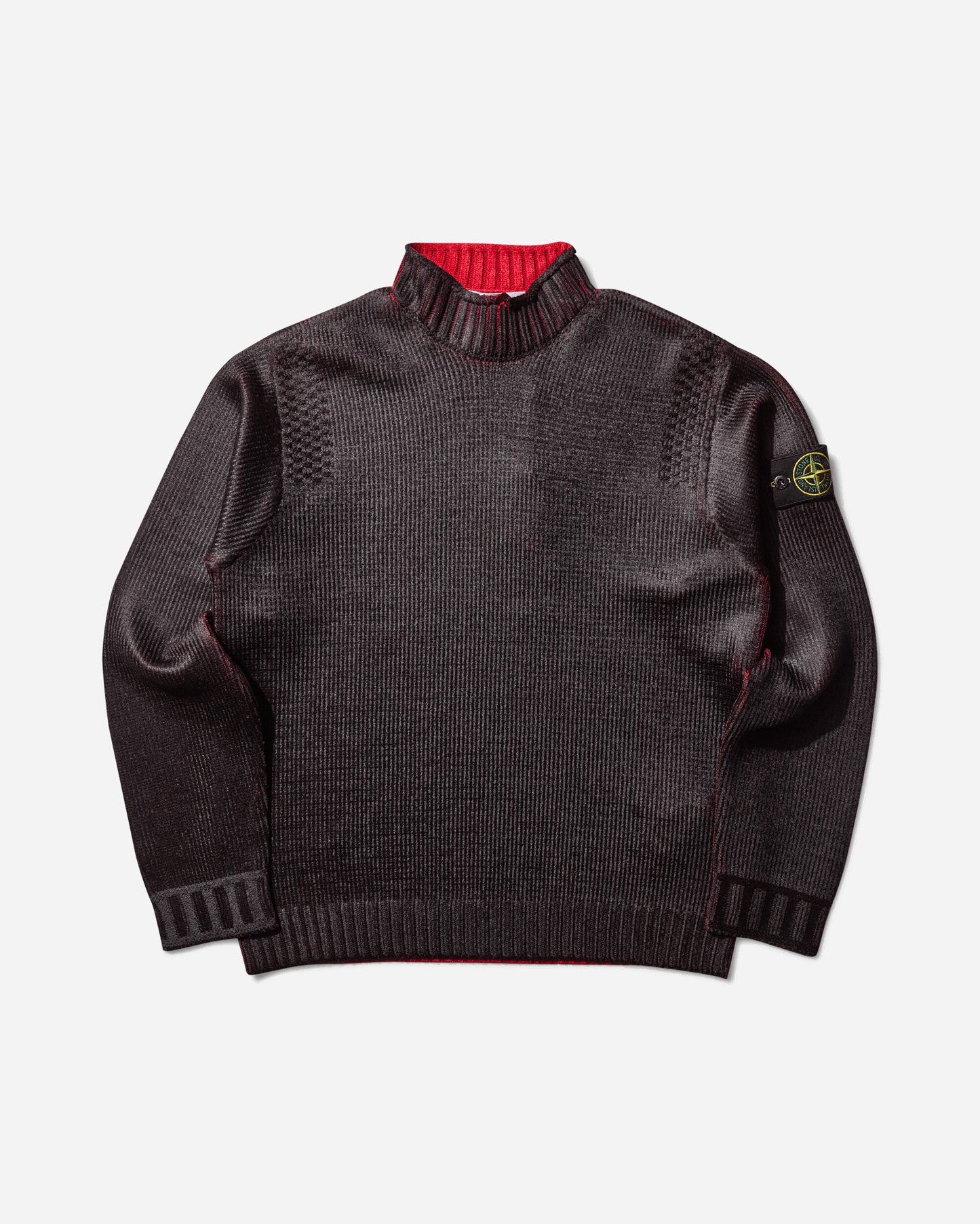 Stone Island Sublimatic Print Mock Neck Sweater Bordeaux Knitwears Sweaters K2S15-5100066-S00Z5 V0012