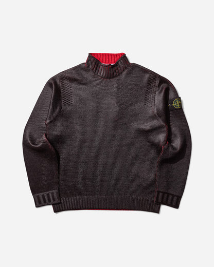 Stone Island Sublimatic Print Mock Neck Sweater Bordeaux Knitwears Sweaters K2S15-5100066-S00Z5 V0012