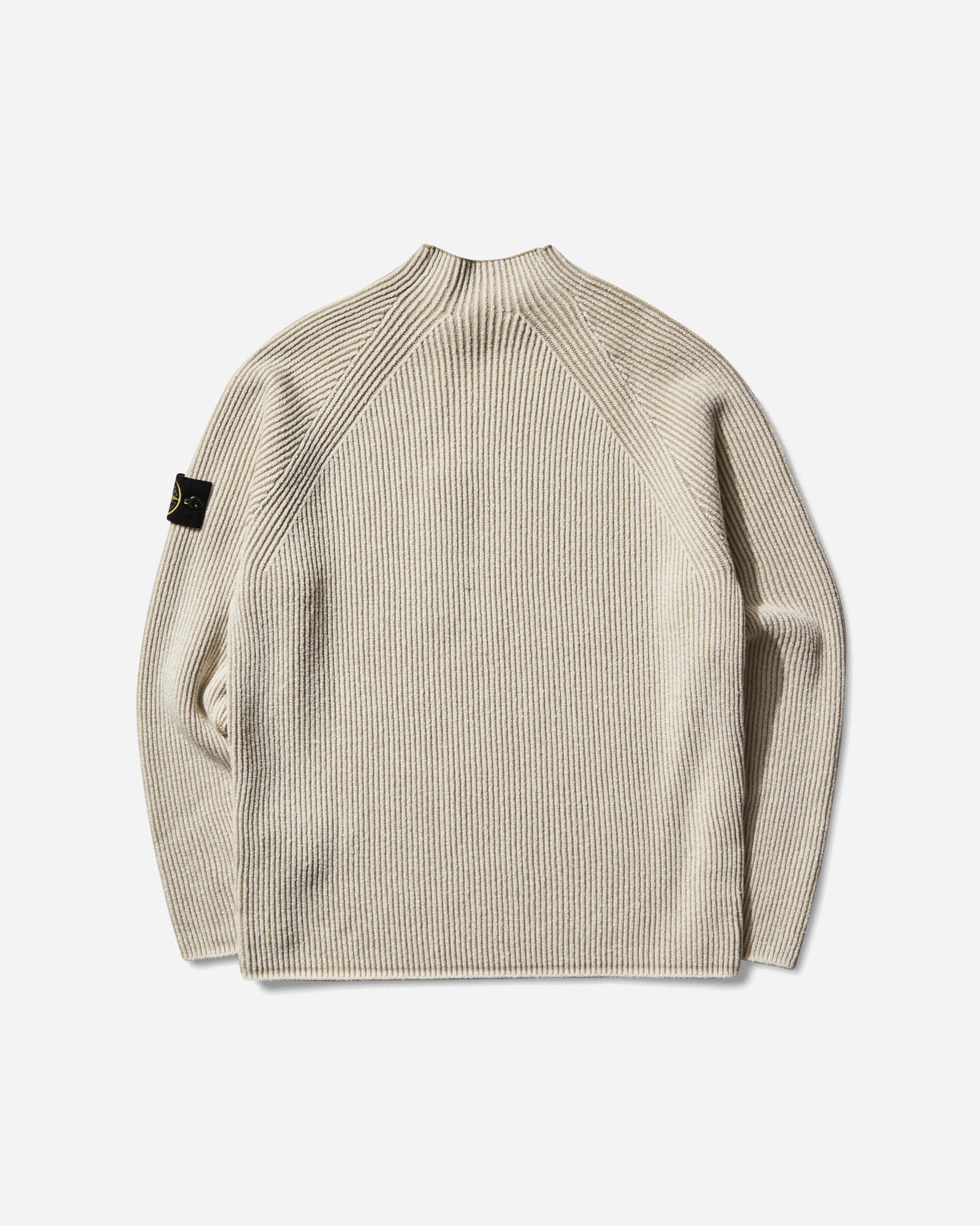 Stone Island Vanise' Full Ribs Wool Crewneck Sweater Ivory Knitwears Sweaters K2S15-5100023-S00L7 V0093