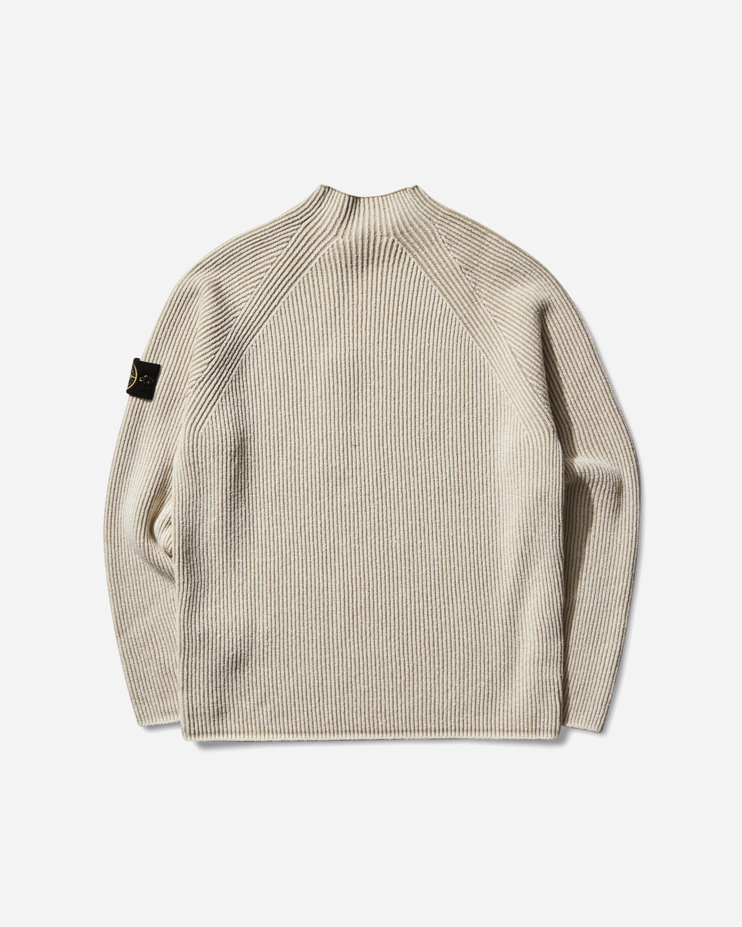 Stone Island Vanise' Full Ribs Wool Crewneck Sweater Ivory Knitwears Sweaters K2S15-5100023-S00L7 V0093