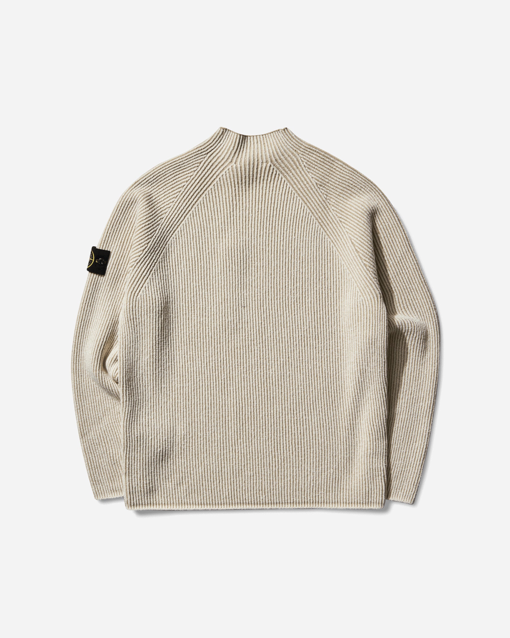 Stone Island Vanise' Full Ribs Wool Crewneck Sweater Ivory Knitwears Sweaters K2S15-5100023-S00L7 V0093