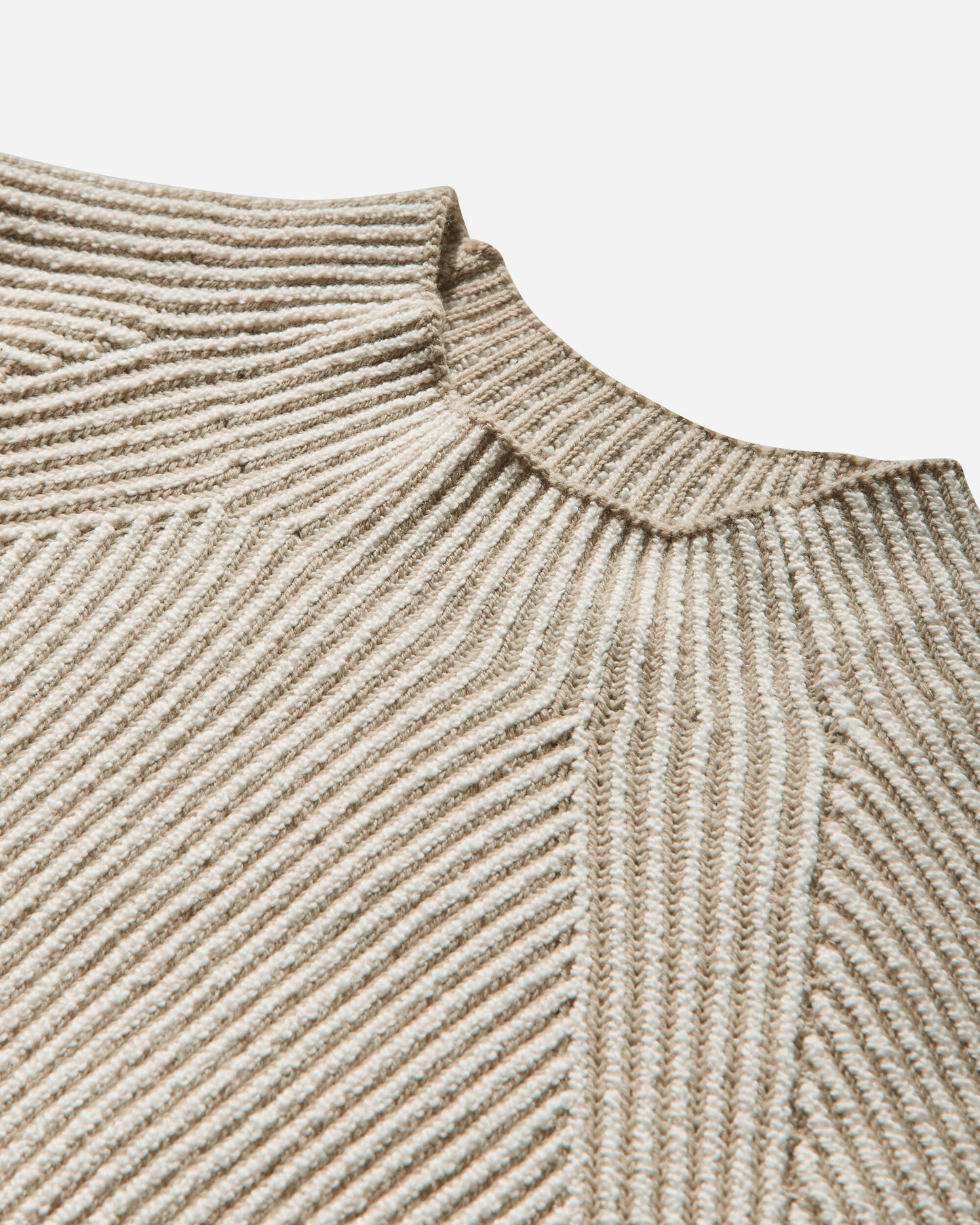 Stone Island Vanise' Full Ribs Wool Crewneck Sweater Ivory Knitwears Sweaters K2S15-5100023-S00L7 V0093