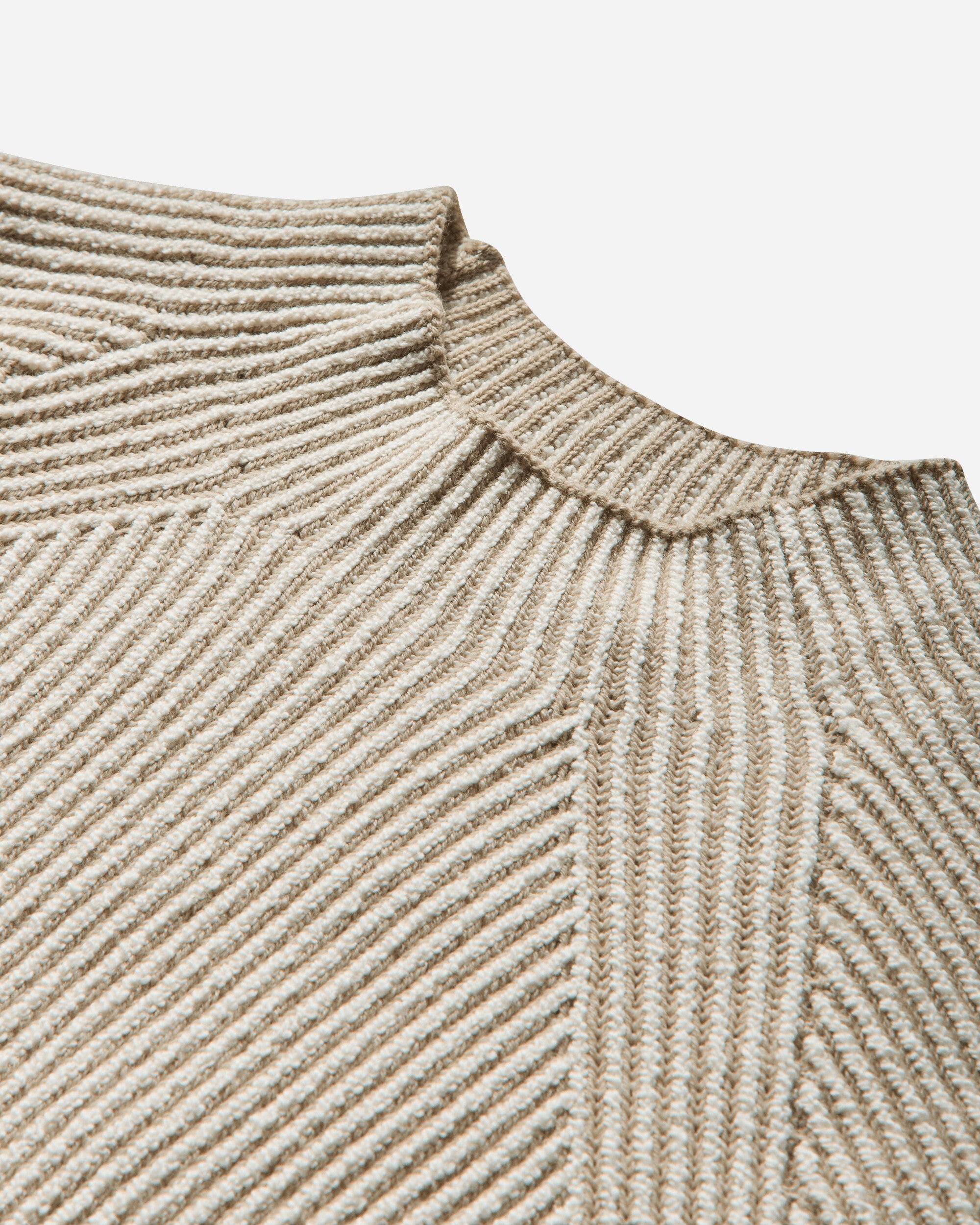 Stone Island Vanise' Full Ribs Wool Crewneck Sweater Ivory Knitwears Sweaters K2S15-5100023-S00L7 V0093