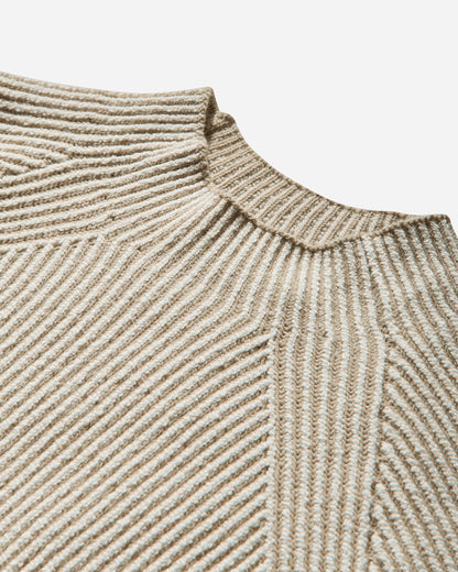 Stone Island Vanise' Full Ribs Wool Crewneck Sweater Ivory Knitwears Sweaters K2S15-5100023-S00L7 V0093