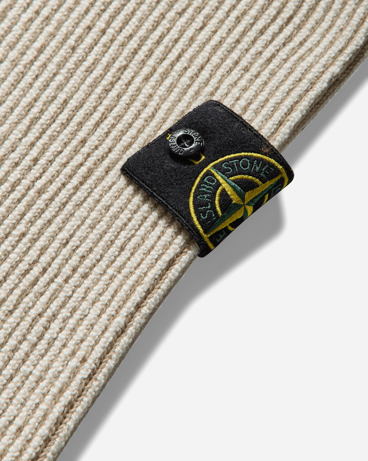 Stone Island Vanise' Full Ribs Wool Crewneck Sweater Ivory Knitwears Sweaters K2S15-5100023-S00L7 V0093
