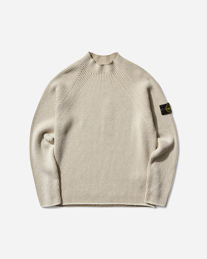 Stone Island Vanise' Full Ribs Wool Crewneck Sweater Ivory Knitwears Sweaters K2S15-5100023-S00L7 V0093