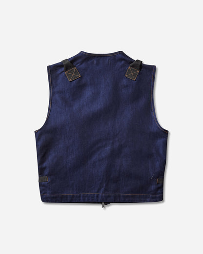 Stone Island Indigo Polypropylene Denim Light Vest Blue Rinse Coats and Jackets Vests K2S15-G100016-S00J2 VJ201