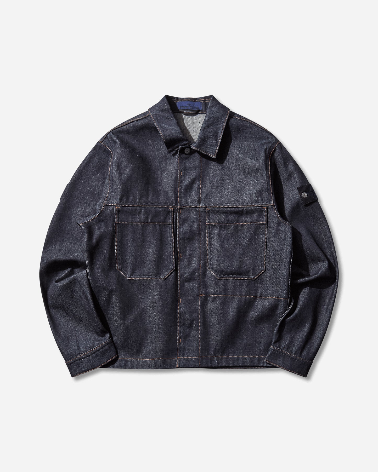 Stone Island Indigo Denim Raw Jacket Blue Raw Coats and Jackets Windbreakers K2S15-Q100027-S00J8 VJ200