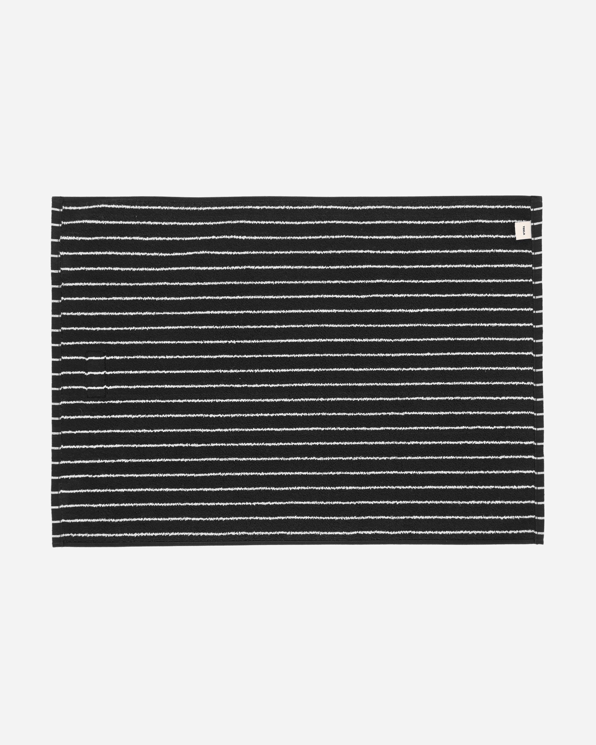 Tekla Bath Mat - Striped Black Stripes Textile Bath Towels BM-BLST-70x50 BLST
