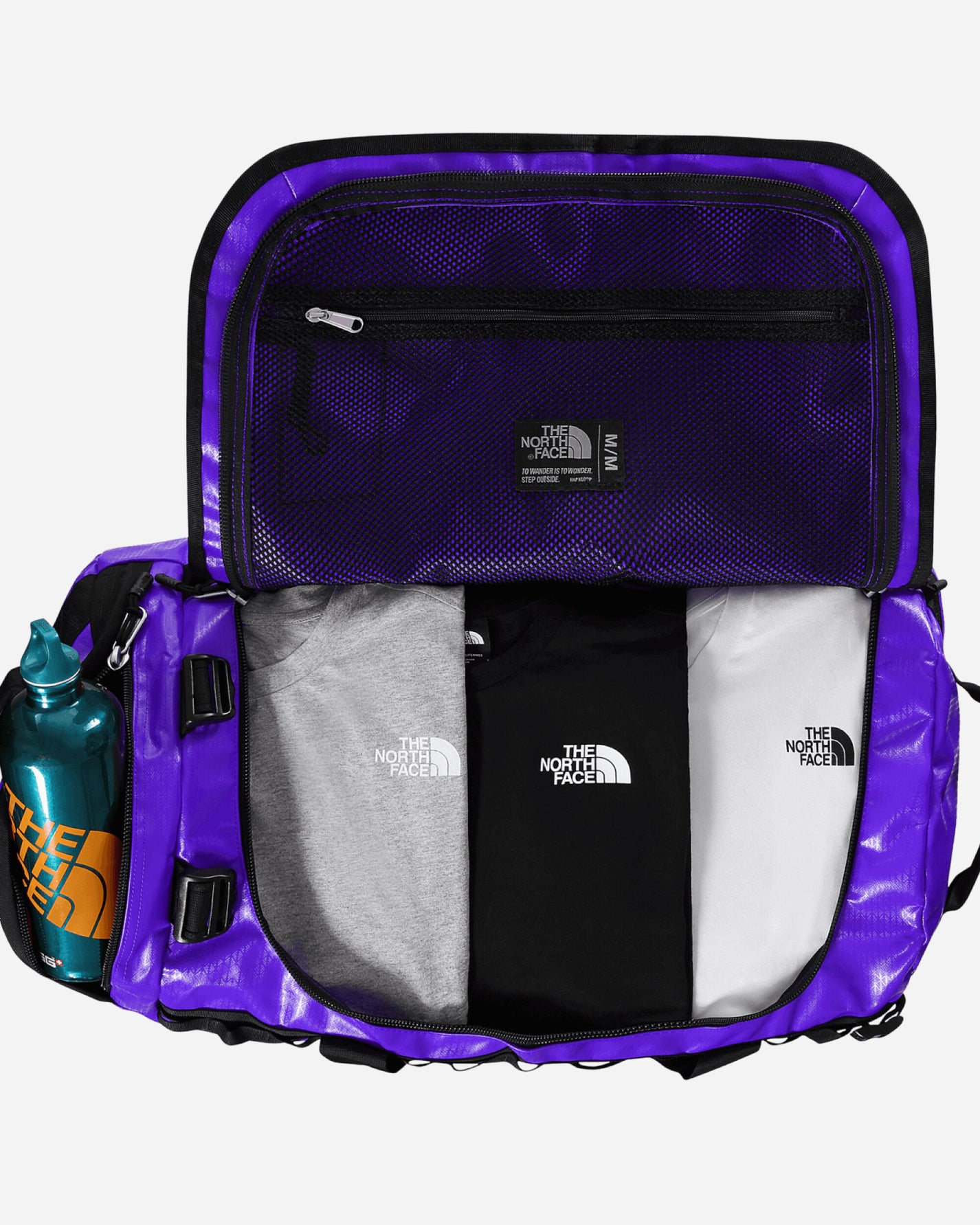 The North Face Base Camp Duffel - M Peak Purple/Tnf Black Bags and Backpacks Travel Bags NF0A52SA S96