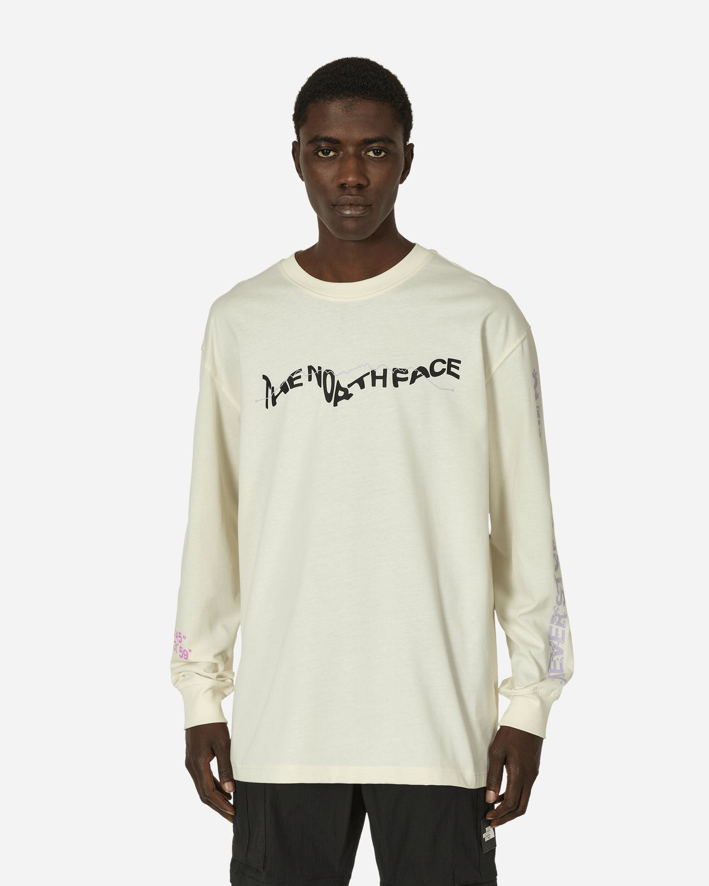 The North Face U Nse Graphic L/S Tee White Dune T-Shirts Longsleeve NF0A87F5 QL1