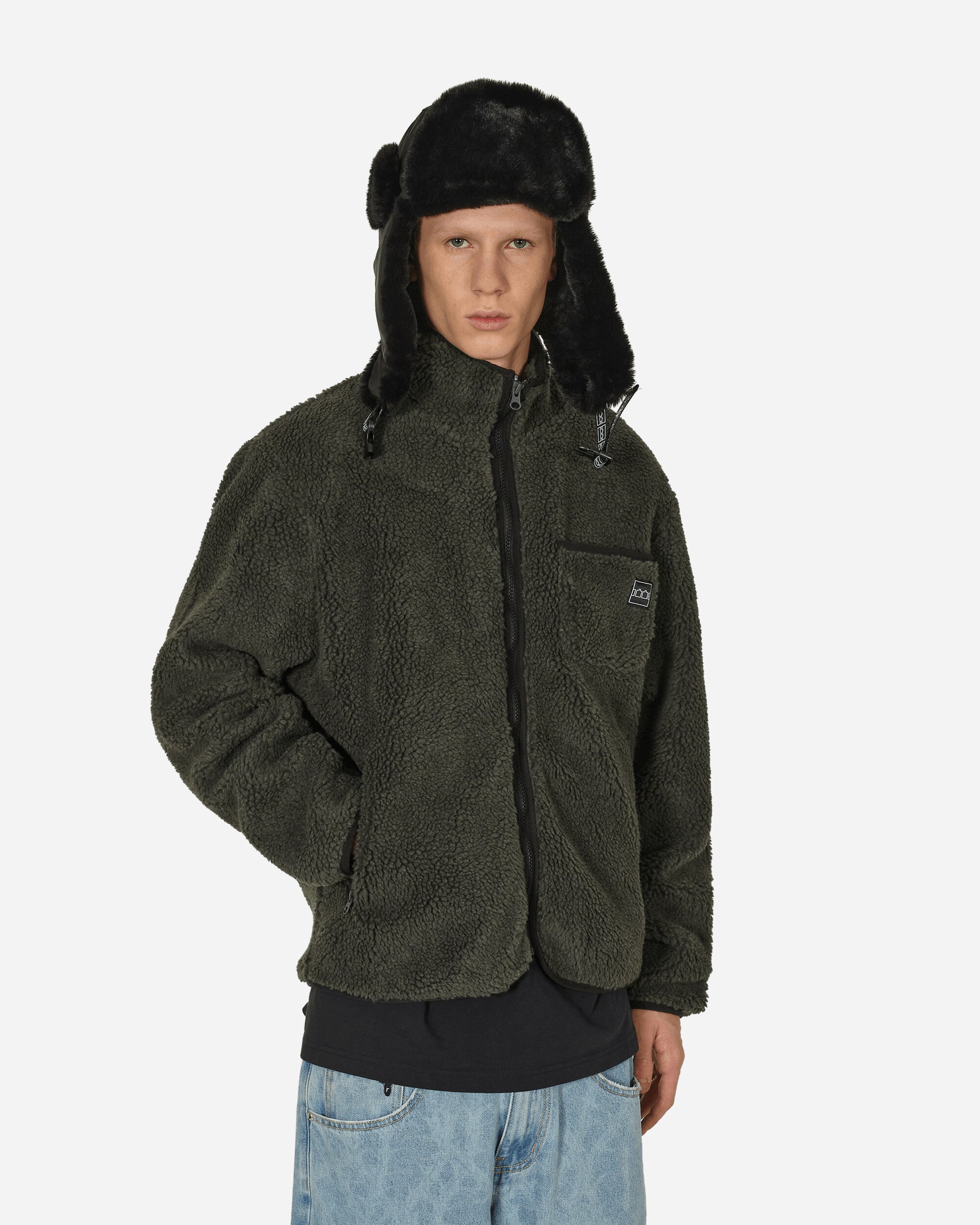 Zip Fleece Jacket Charcoal / Black