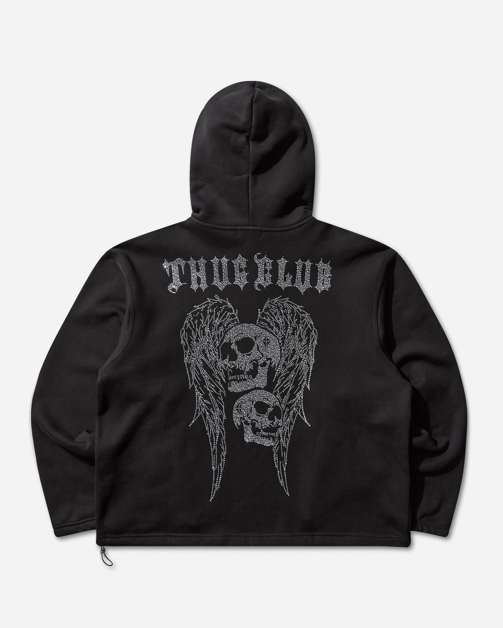 Thug Club Tc Angels Crystal Embellished Hoodie Black Sweatshirts Hoodies TC25SS2401 BLACK