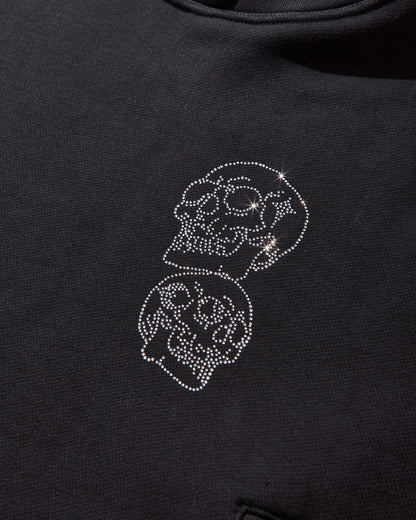 Thug Club Tc Angels Crystal Embellished Hoodie Black Sweatshirts Hoodies TC25SS2401 BLACK