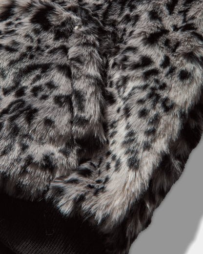 Thug Club Leopard Fur Jacket White/Black Coats and Jackets Jackets TC25JK3102 WHITEBLACK