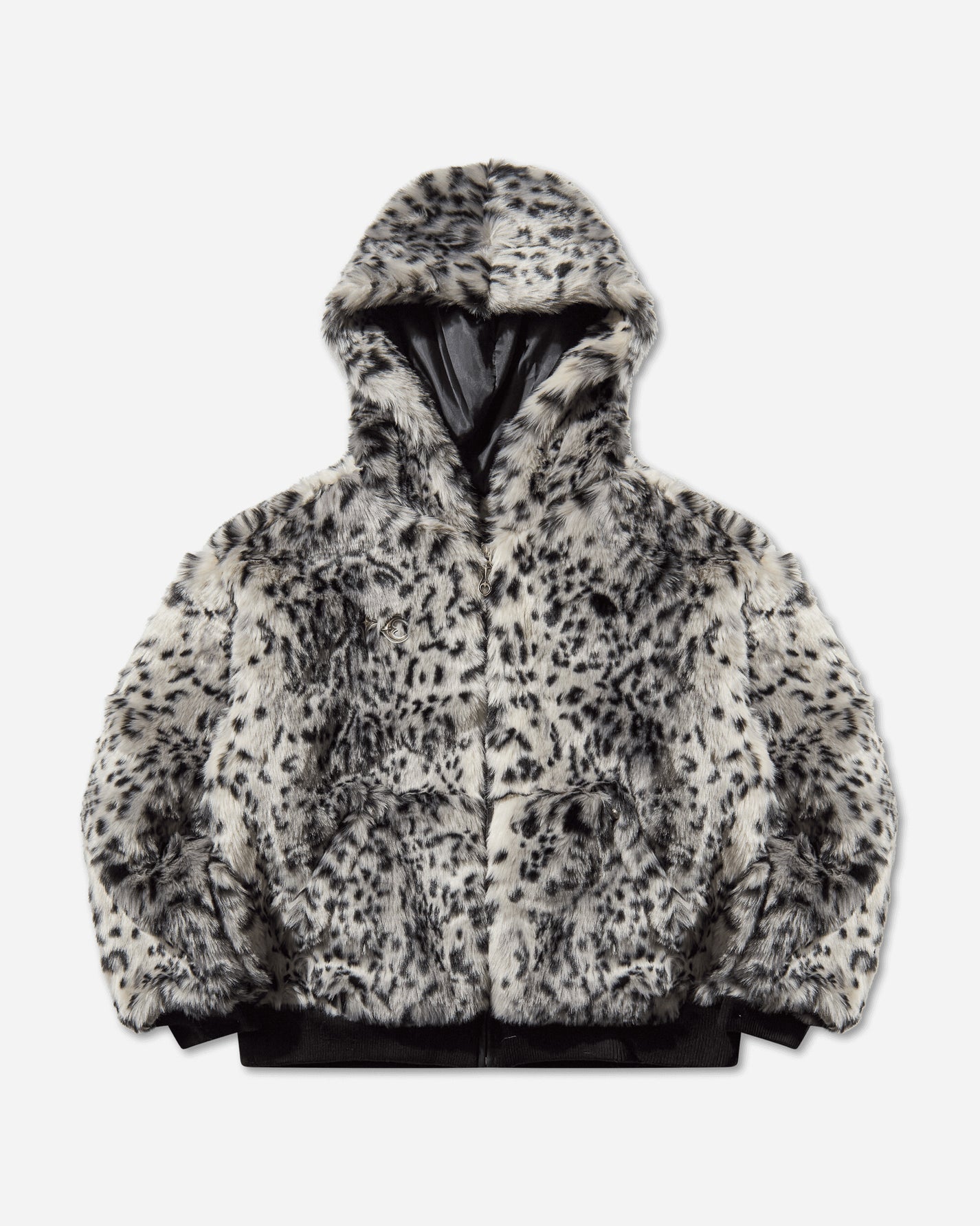 Thug Club Leopard Fur Jacket White/Black Coats and Jackets Jackets TC25JK3102 WHITEBLACK