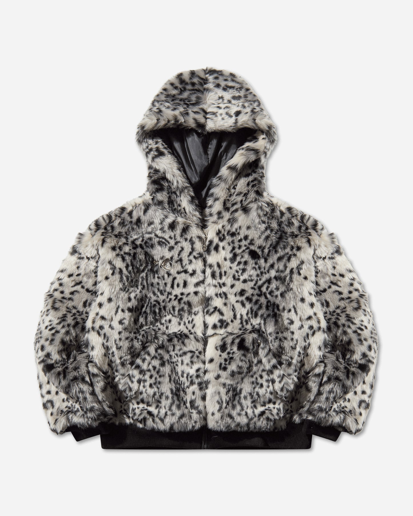 Thug Club Leopard Fur Jacket White/Black Coats and Jackets Jackets TC25JK3102 WHITEBLACK