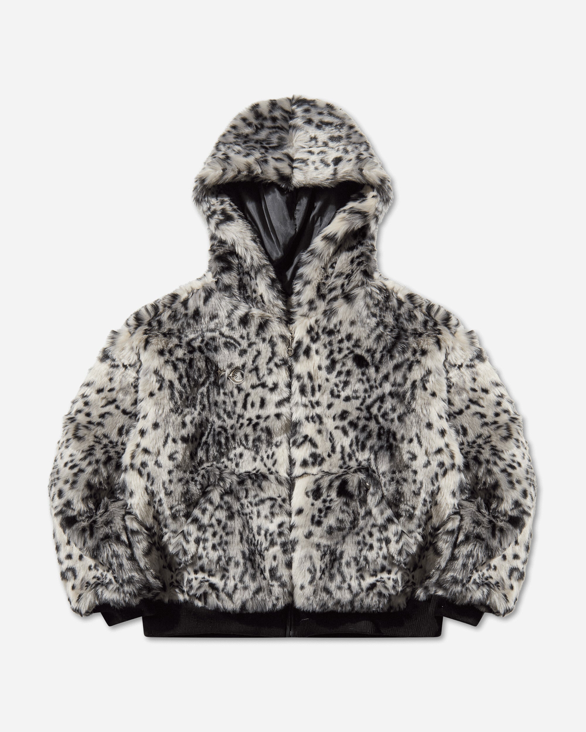 Thug Club Leopard Fur Jacket White/Black Coats and Jackets Jackets TC25JK3102 WHITEBLACK