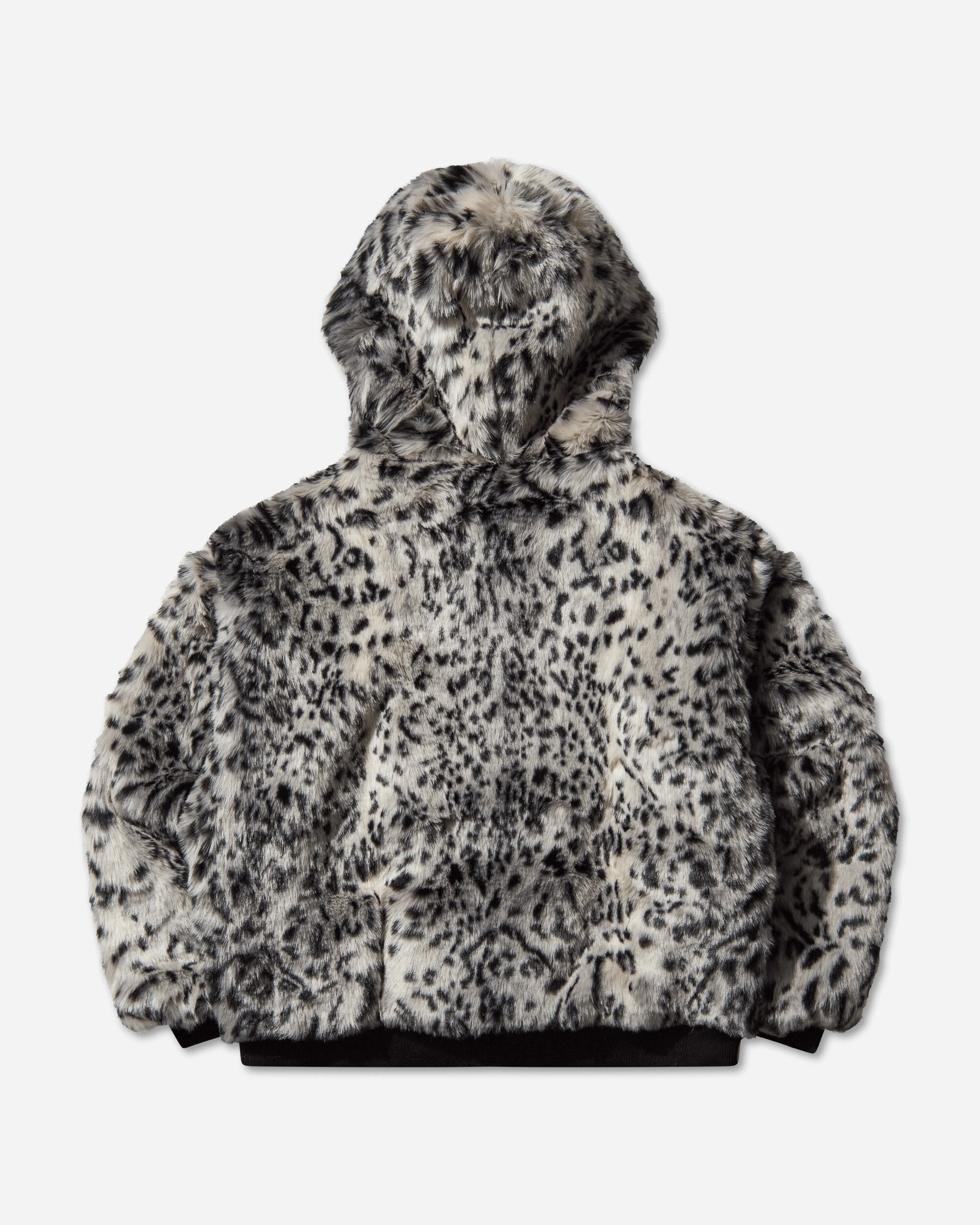 Thug Club Leopard Fur Jacket White/Black Coats and Jackets Jackets TC25JK3102 WHITEBLACK