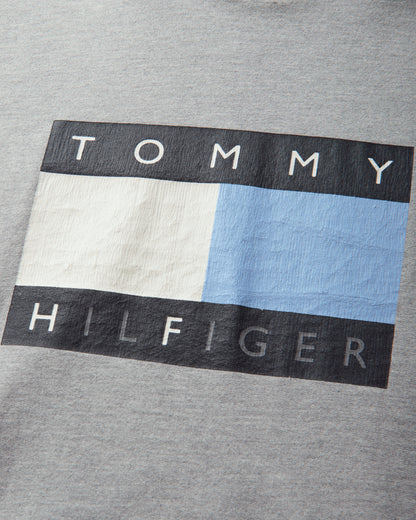 Tommy Hilfiger Fragment Distressed Flag Hoodie Light Grey Heather Sweatshirts Hoodies MW0MW45066P61 P61