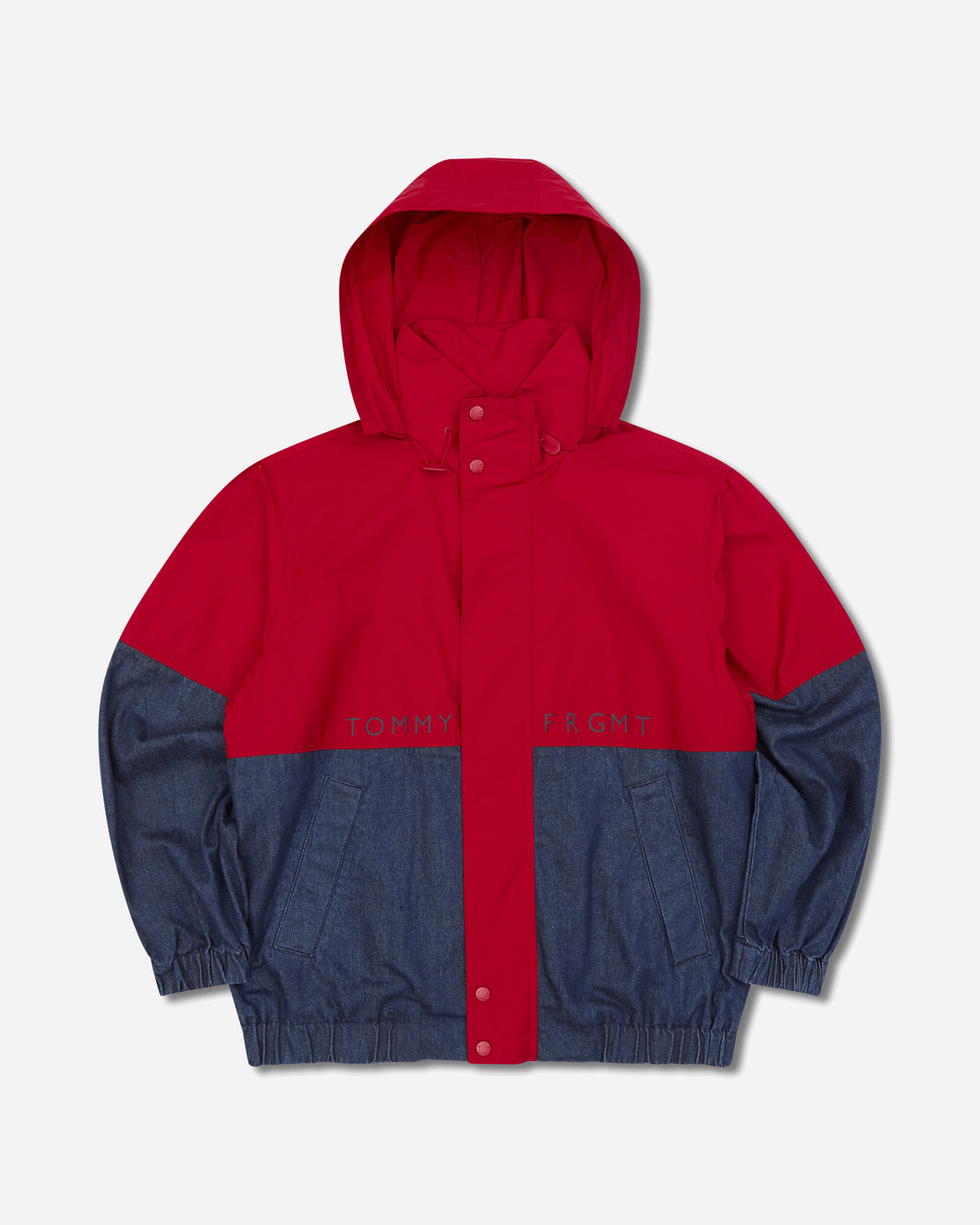 Tommy Hilfiger Fragment Colorblock Regatta Jkt Radiant Red/Flat Wash Denim Coats and Jackets Jackets MW0MW44263XLL XLL
