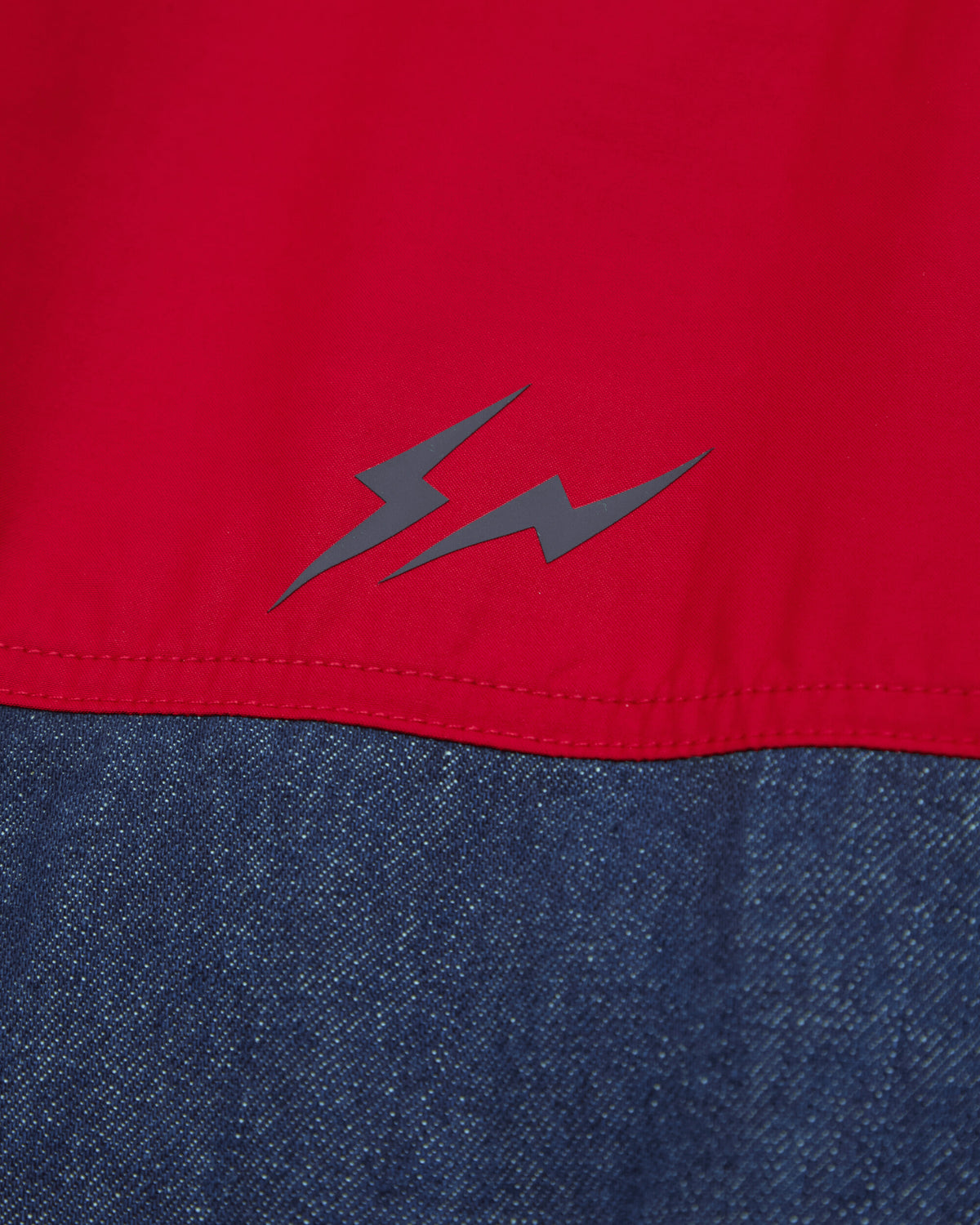 Tommy Hilfiger Fragment Colorblock Regatta Jkt Radiant Red/Flat Wash Denim Coats and Jackets Jackets MW0MW44263XLL XLL