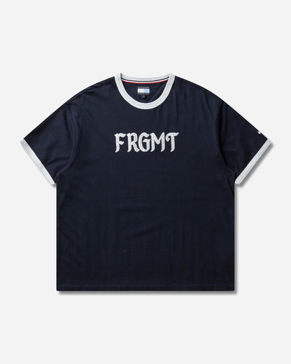 Tommy Hilfiger Fragment Logo Ringer T Shirt Navy Blue T-Shirts Shortsleeve MW0MW44371DW5 DW5