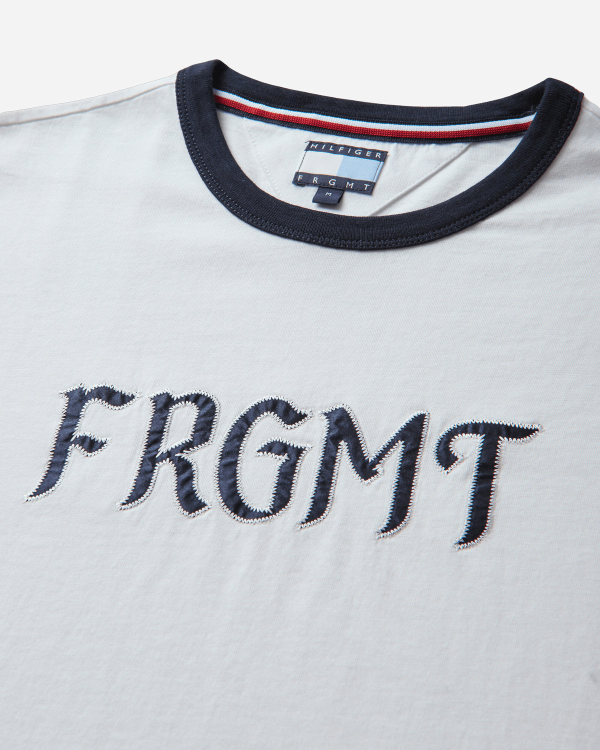 Tommy Hilfiger Fragment Logo Ringer T Shirt Ecru T-Shirts Shortsleeve MW0MW44371YBL YBL