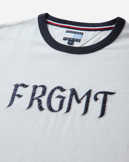Tommy Hilfiger Fragment Logo Ringer T Shirt Ecru T-Shirts Shortsleeve MW0MW44371YBL YBL