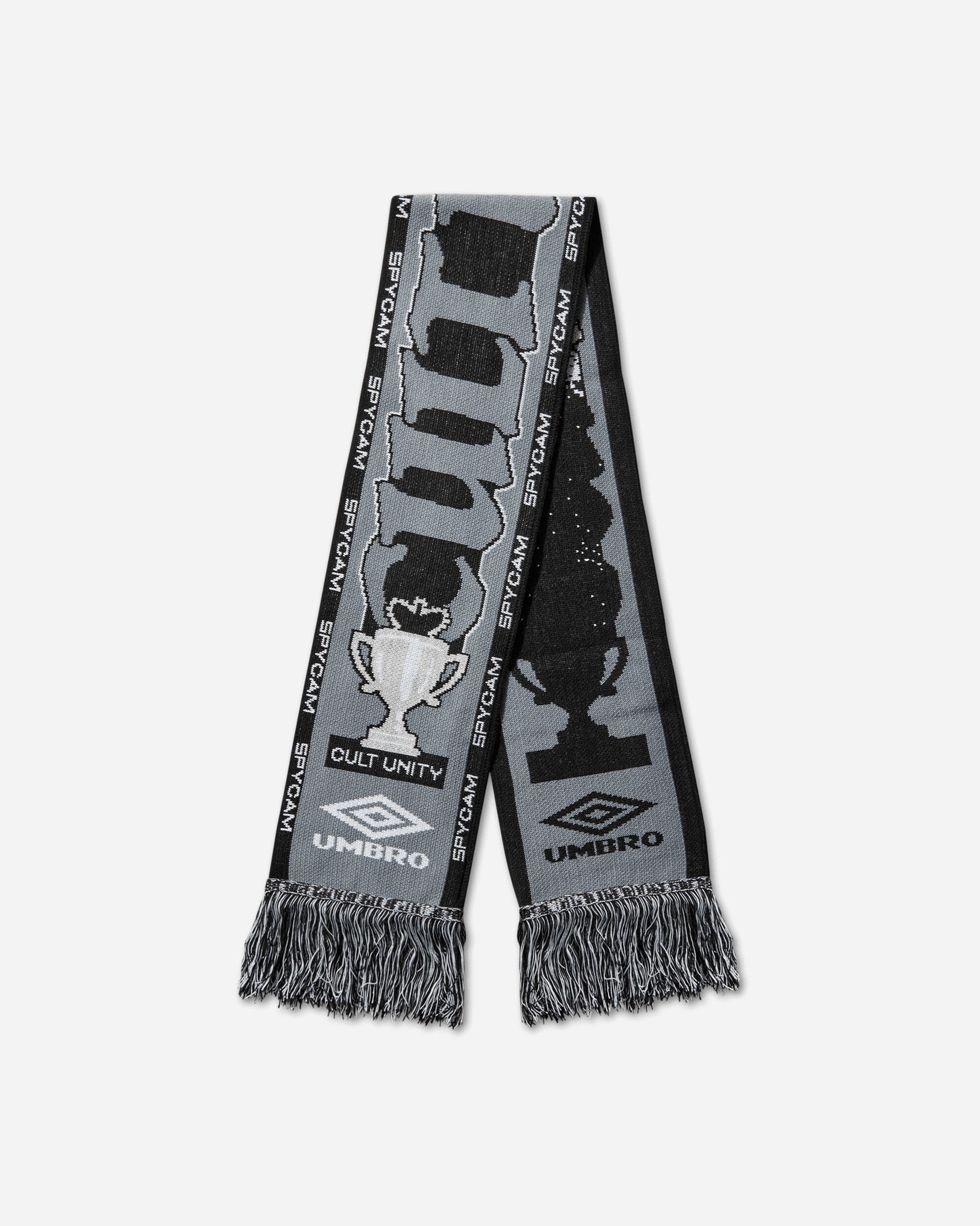 Umbro Cult Unity Scarf Black Grey Gloves and Scarves Scarves and Warmneck UBMW232YA11 BLK0028