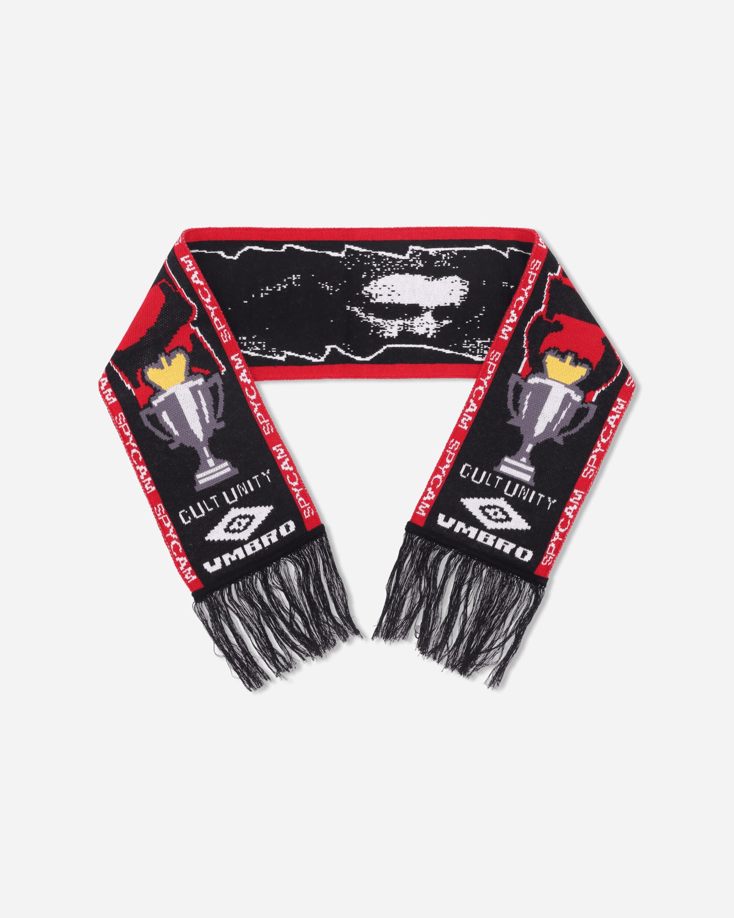 Umbro Cult Unity Scarf Black Red Gloves and Scarves Scarves and Warmneck UBMW232YA11 BLK0042