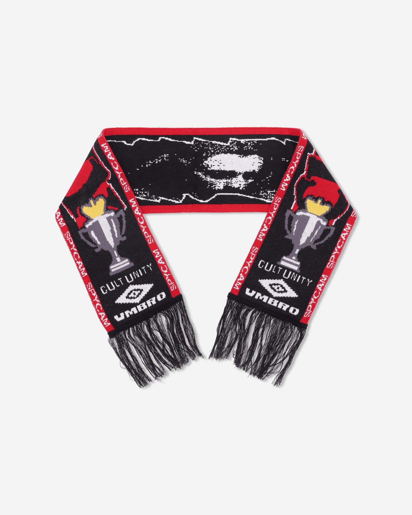 Umbro Cult Unity Scarf Black Red Gloves and Scarves Scarves and Warmneck UBMW232YA11 BLK0042