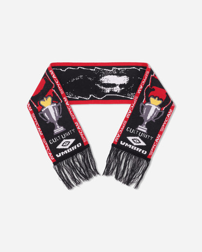 Umbro Cult Unity Scarf Black Red Gloves and Scarves Scarves and Warmneck UBMW232YA11 BLK0042