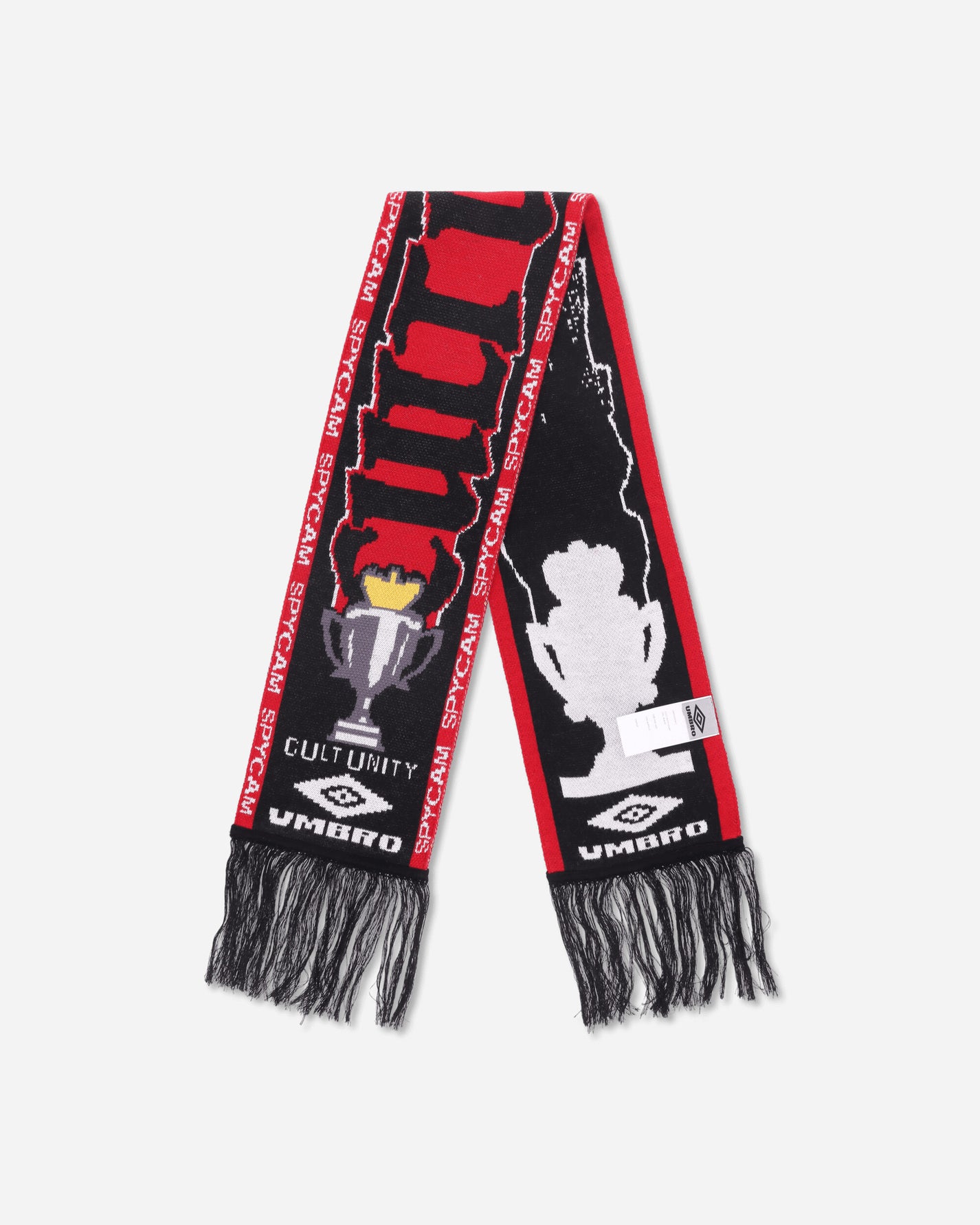 Umbro Cult Unity Scarf Black Red Gloves and Scarves Scarves and Warmneck UBMW232YA11 BLK0042