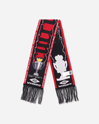 Umbro Cult Unity Scarf Black Red Gloves and Scarves Scarves and Warmneck UBMW232YA11 BLK0042