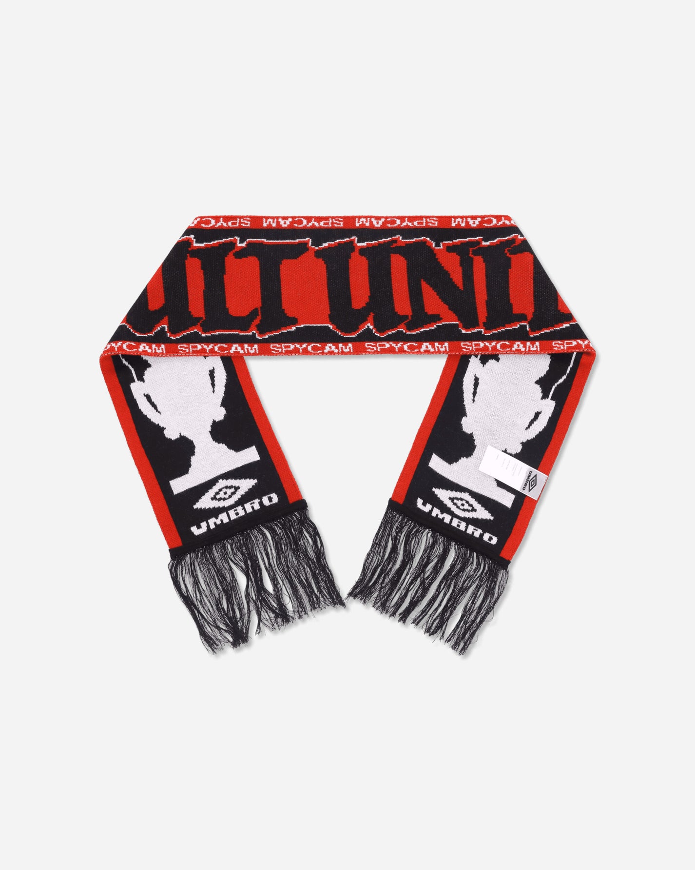 Umbro Cult Unity Scarf Black Red Gloves and Scarves Scarves and Warmneck UBMW232YA11 BLK0042