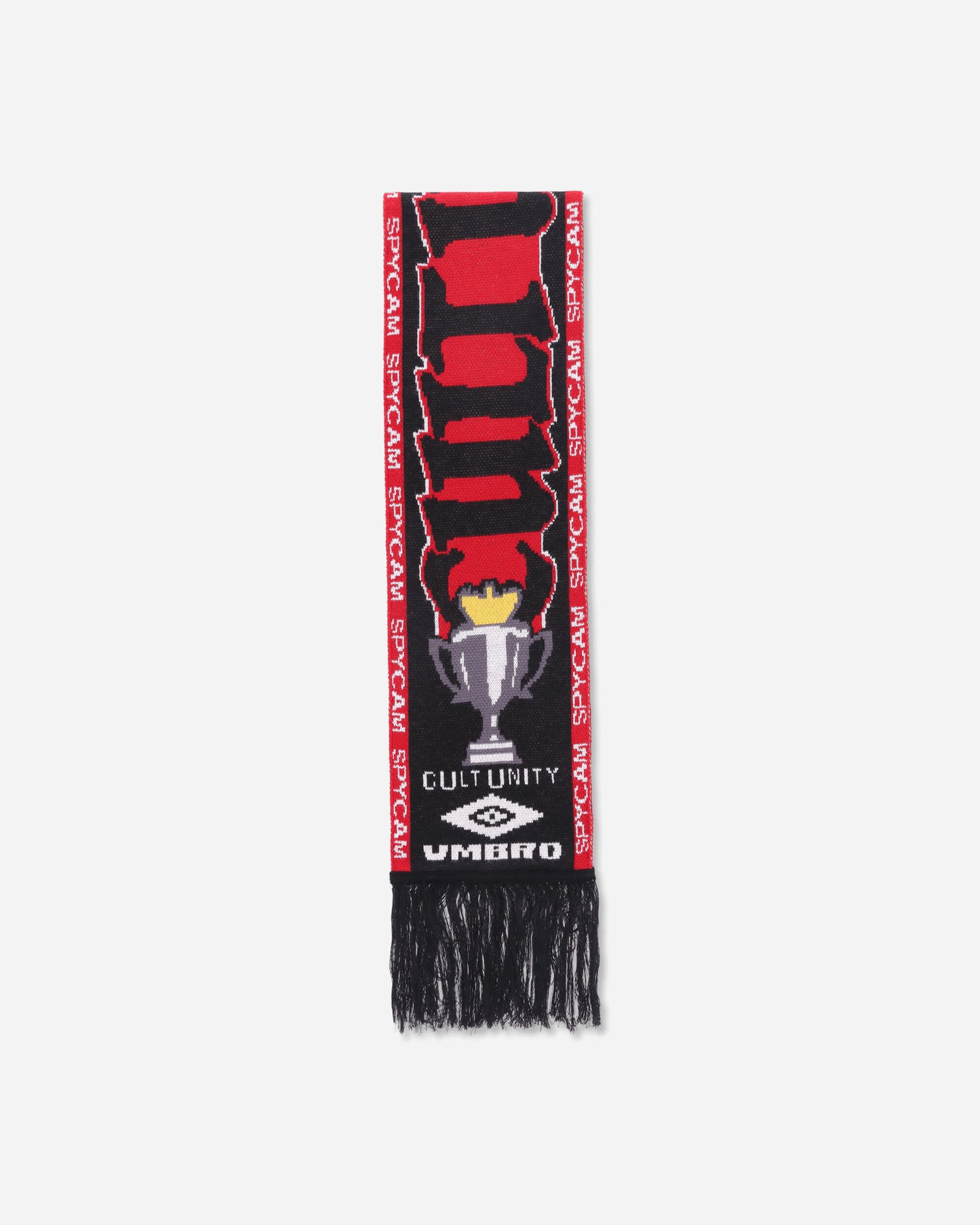Umbro Cult Unity Scarf Black Red Gloves and Scarves Scarves and Warmneck UBMW232YA11 BLK0042