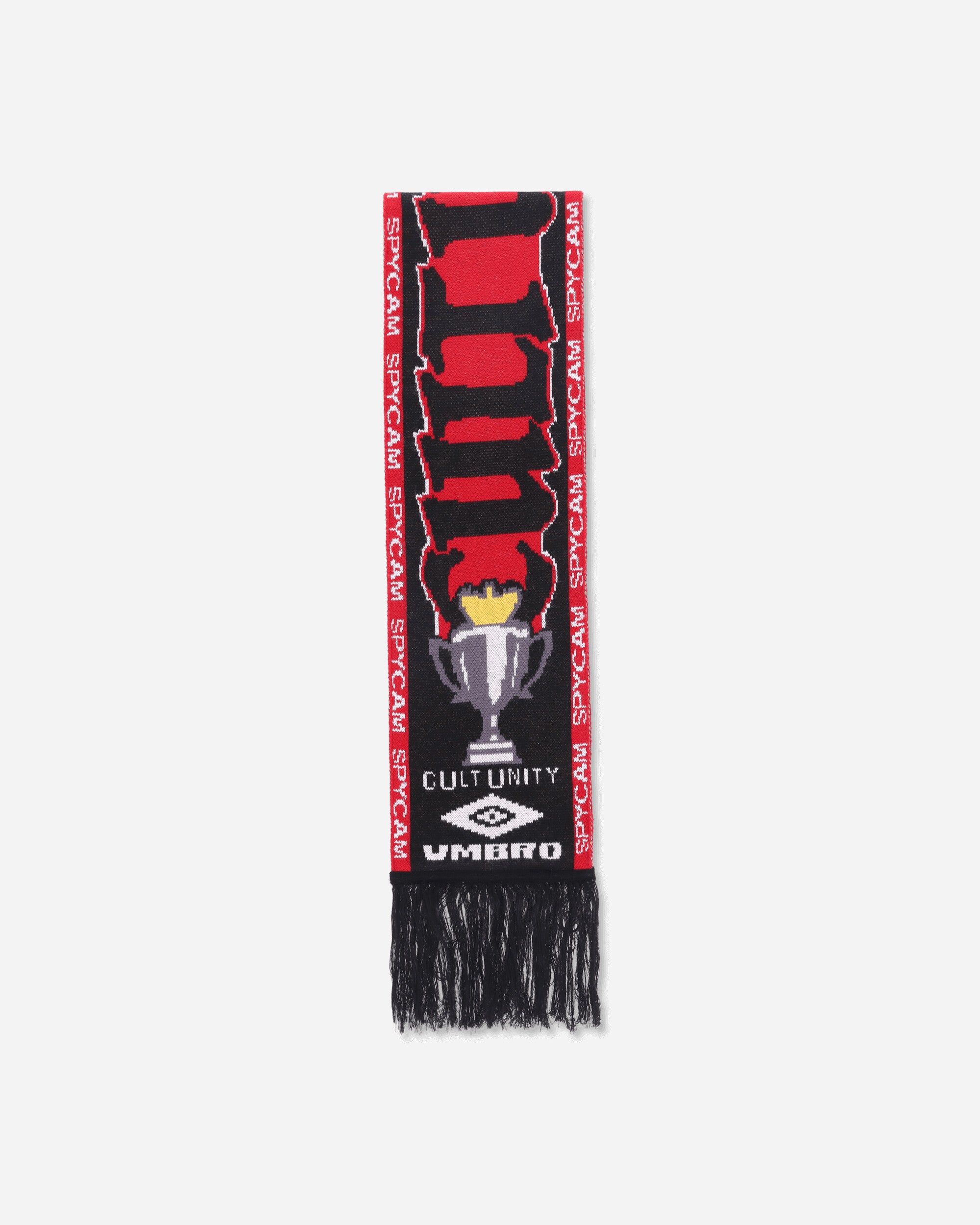 Umbro Cult Unity Scarf Black Red Gloves and Scarves Scarves and Warmneck UBMW232YA11 BLK0042