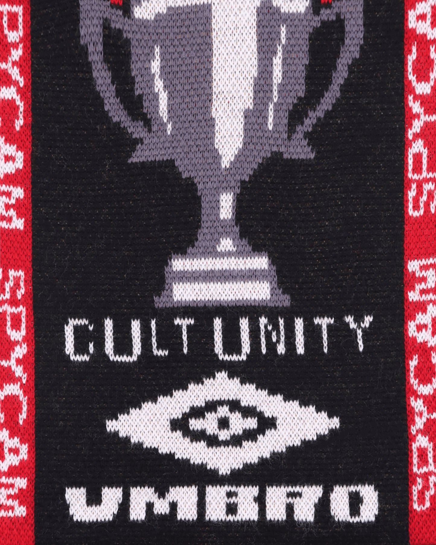 Umbro Cult Unity Scarf Black Red Gloves and Scarves Scarves and Warmneck UBMW232YA11 BLK0042
