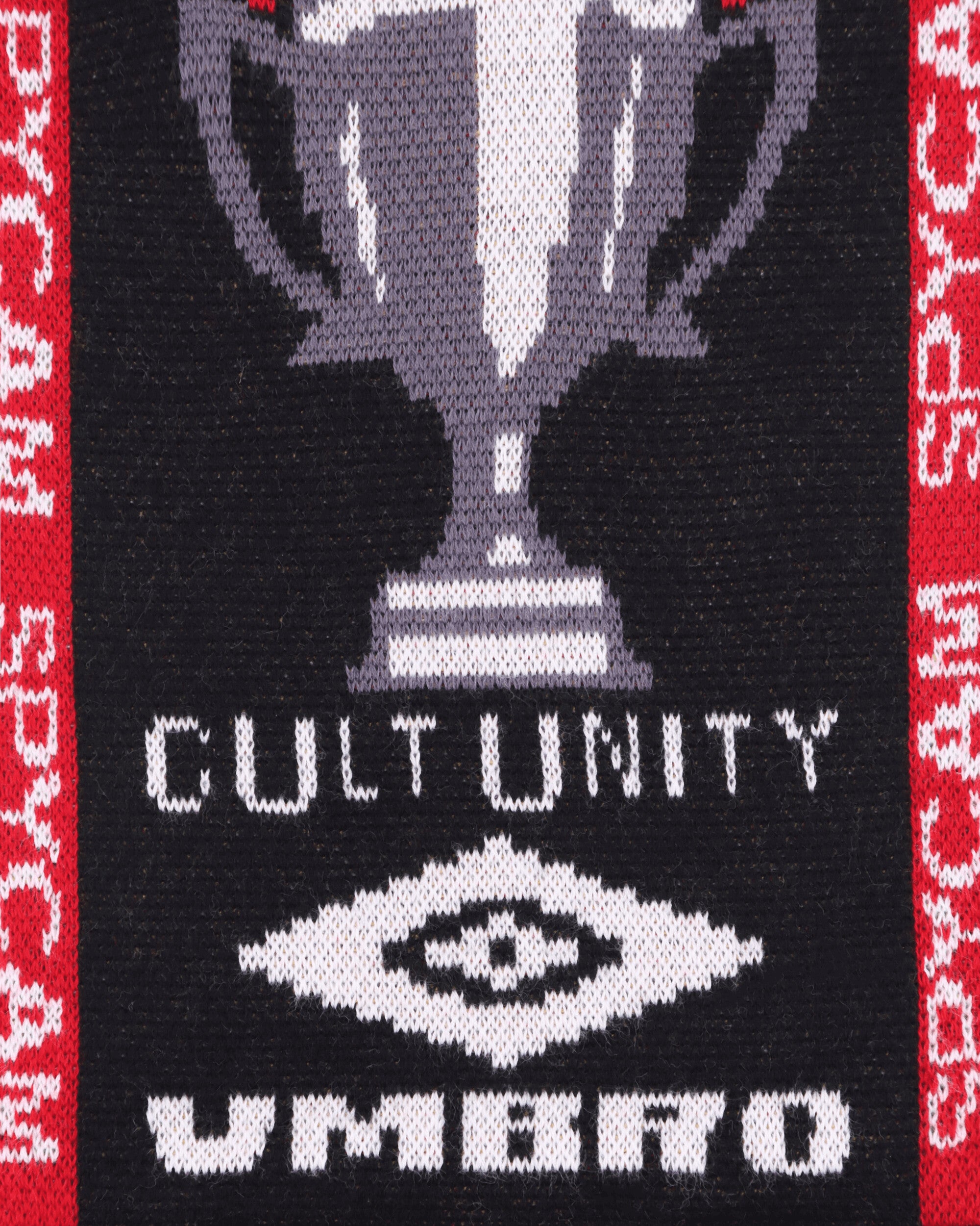 Umbro Cult Unity Scarf Black Red Gloves and Scarves Scarves and Warmneck UBMW232YA11 BLK0042