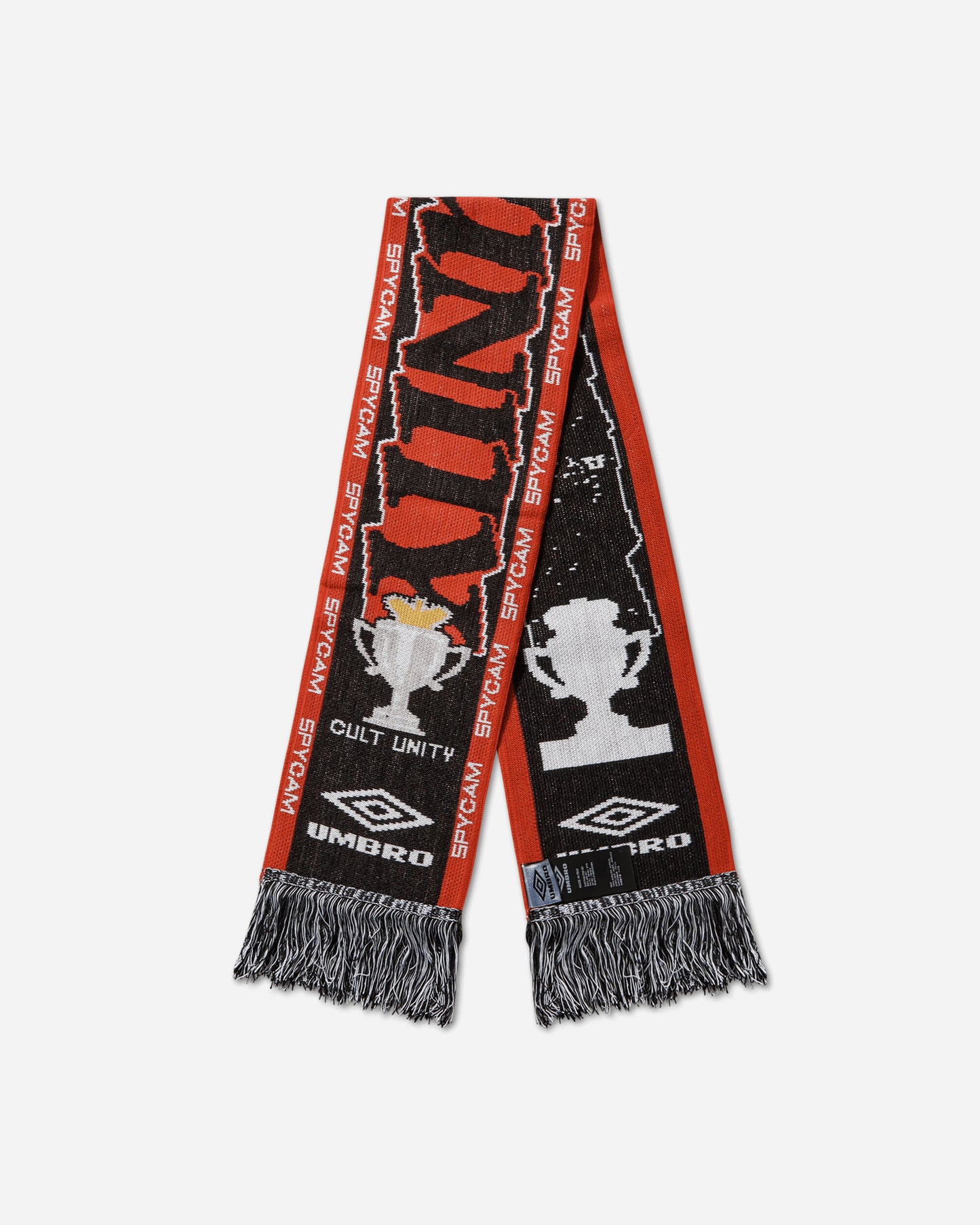Umbro Cult Unity Scarf Black Red Gloves and Scarves Scarves and Warmneck UBMW232YA11 BLK0042