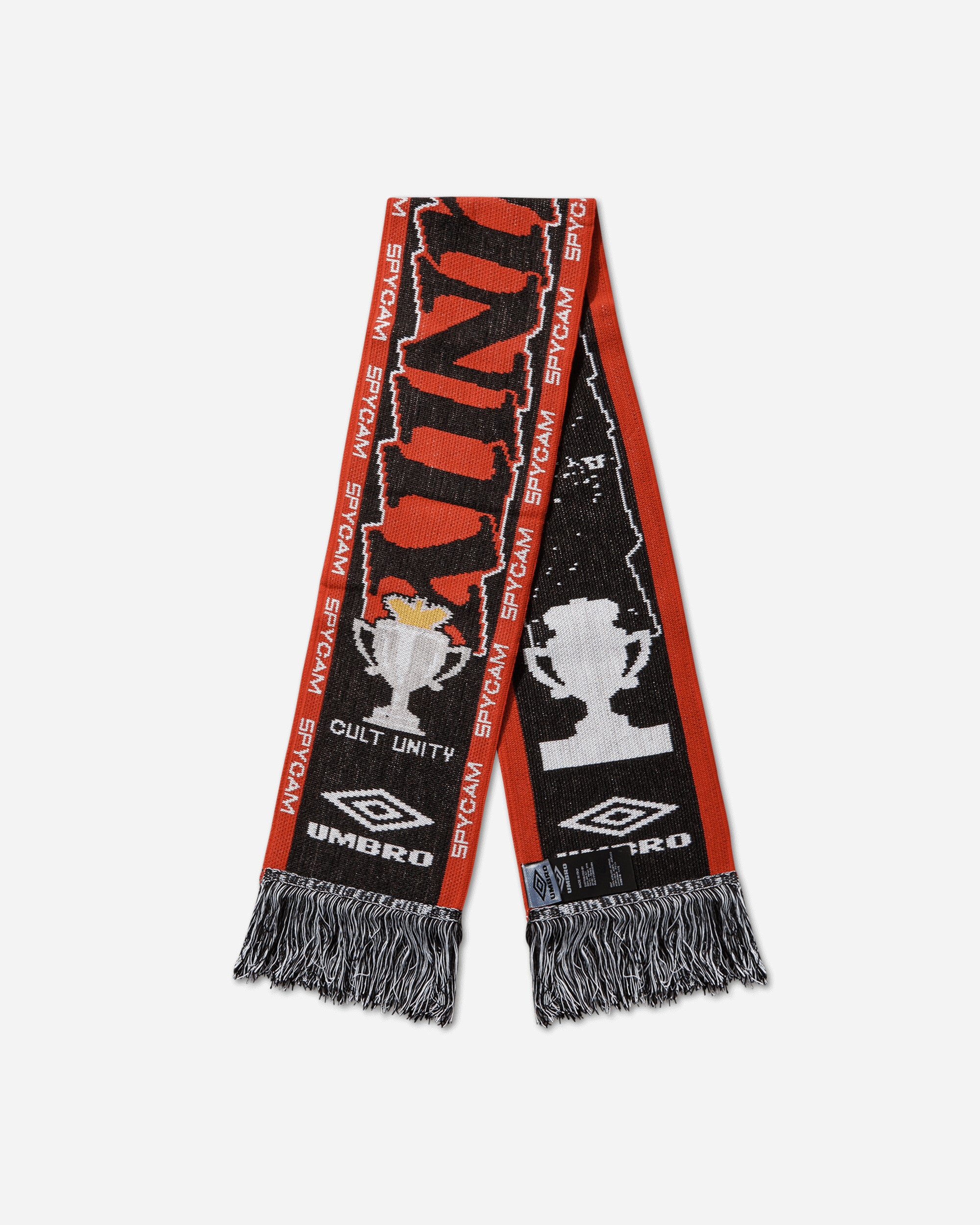 Umbro Cult Unity Scarf Black Red Gloves and Scarves Scarves and Warmneck UBMW232YA11 BLK0042