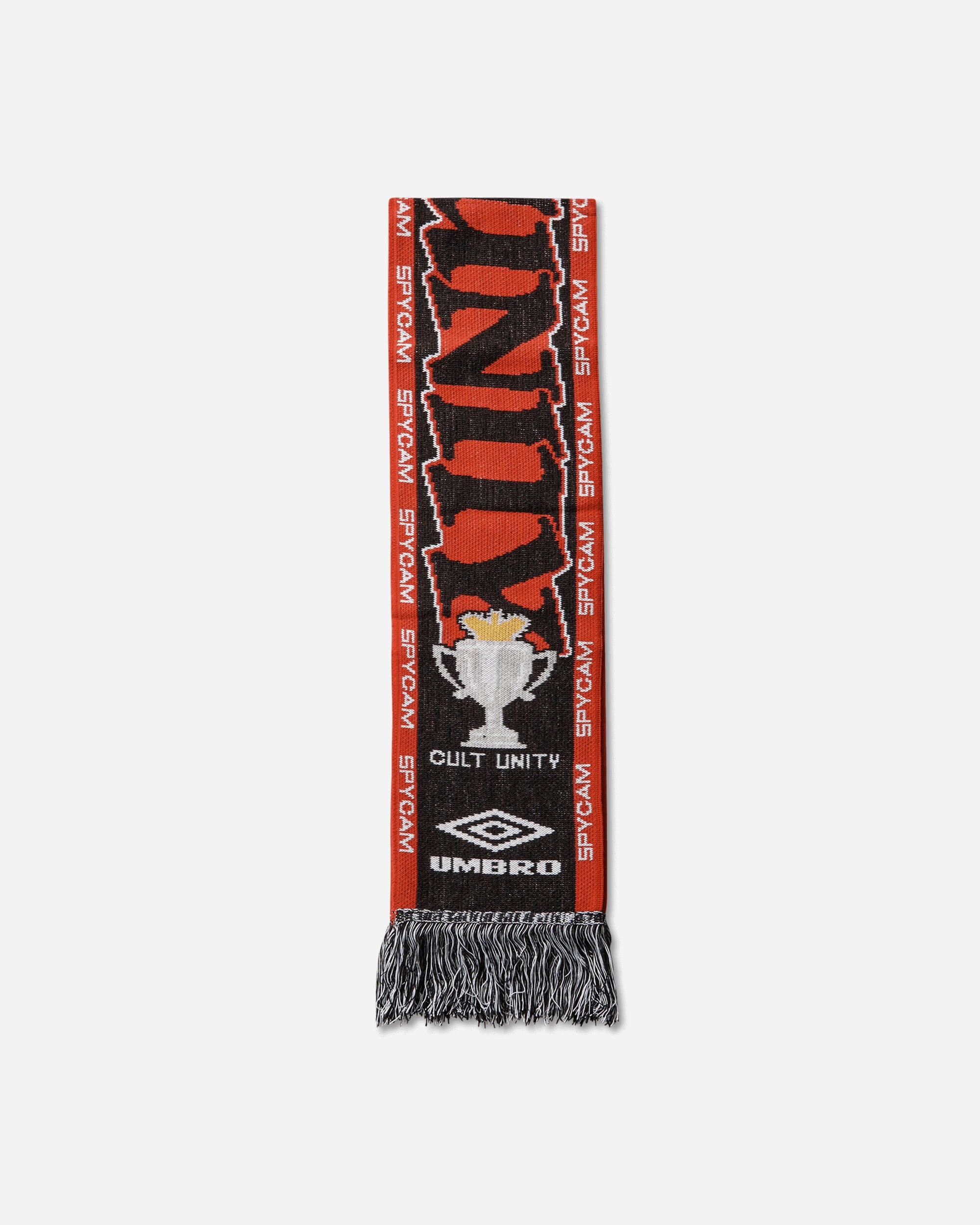 Umbro Cult Unity Scarf Black Red Gloves and Scarves Scarves and Warmneck UBMW232YA11 BLK0042