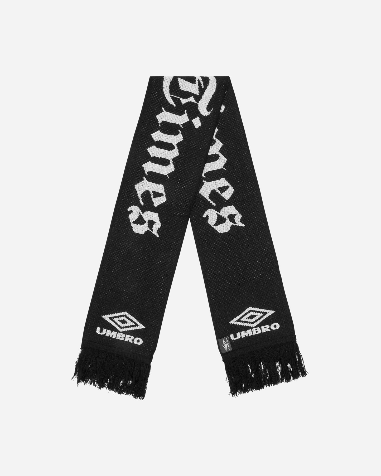 Umbro Jacquard Check Scarf Black Gloves and Scarves Scarves and Warmneck UBMW216YA06 BLK0001