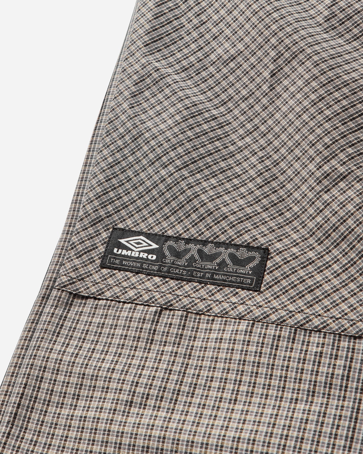 Umbro Check Track Pants Beige Black Pants Casual UBMW0335FA210 BEG0024